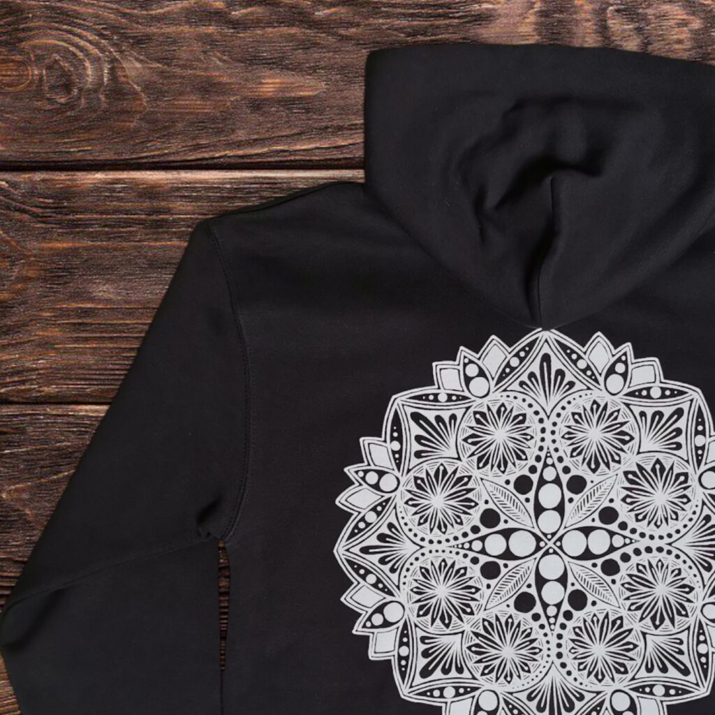 Jessies Art Mandala Hoodie Schwarz